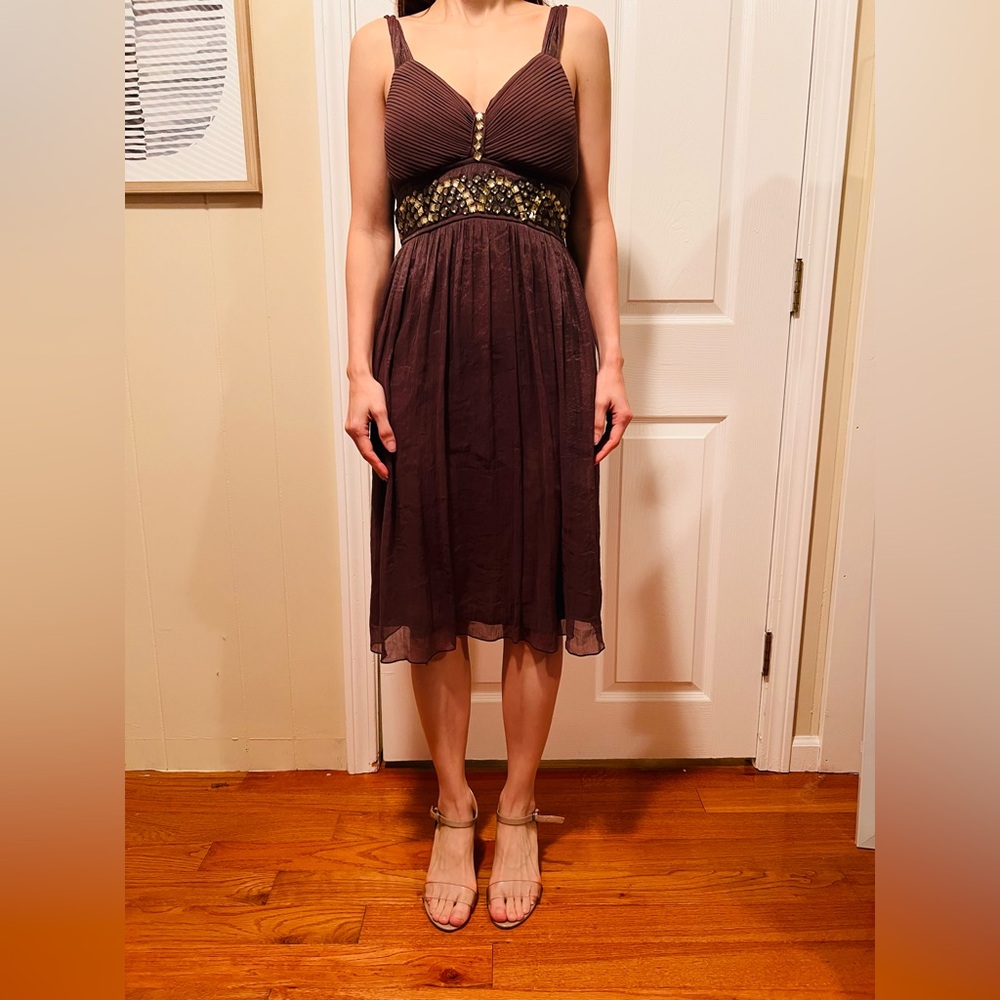 Brown gown dress! Super comfortable and chic!